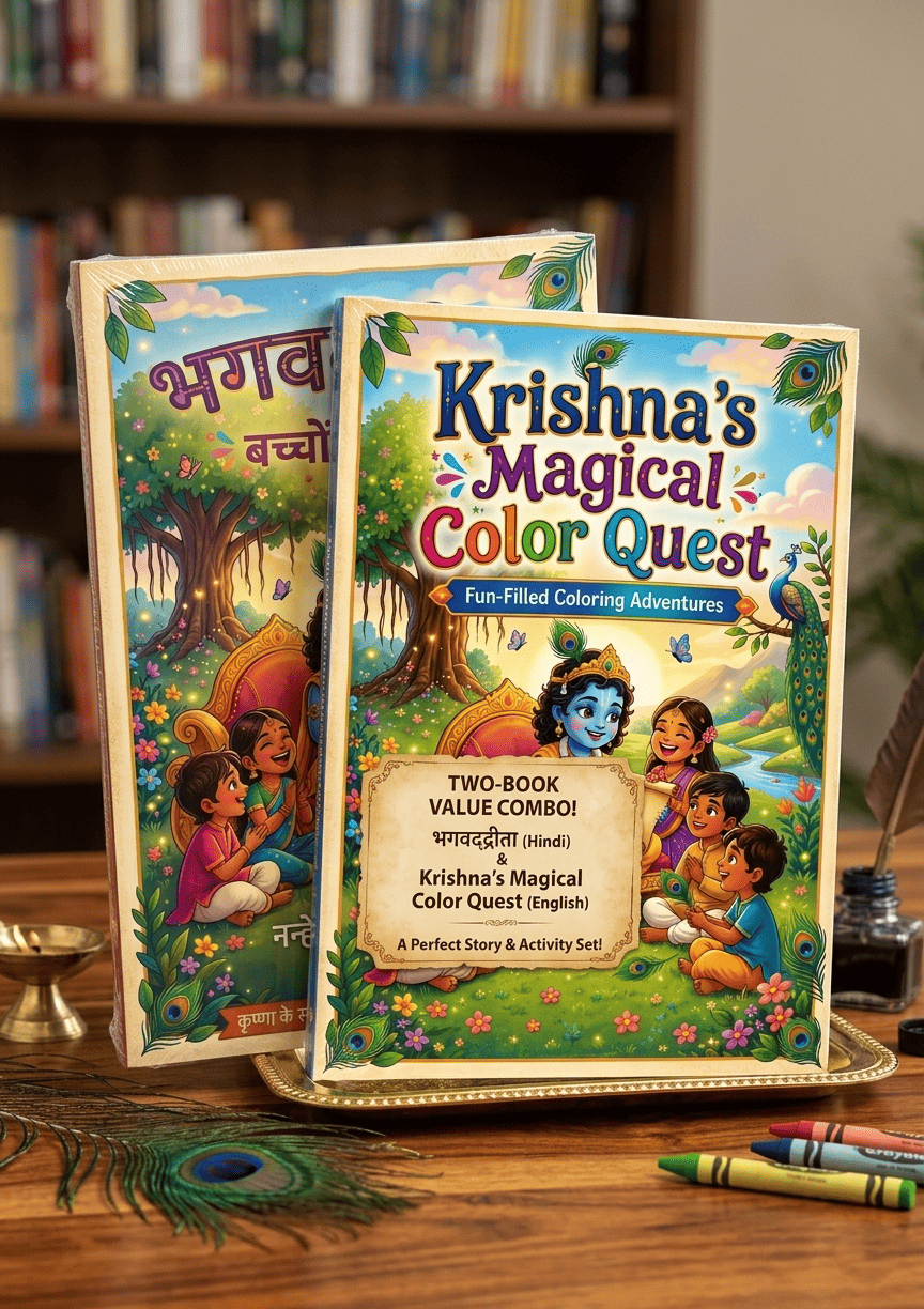 Bhagavad Gita for Kids (Hindi) + Krishna's Magical Color Quest